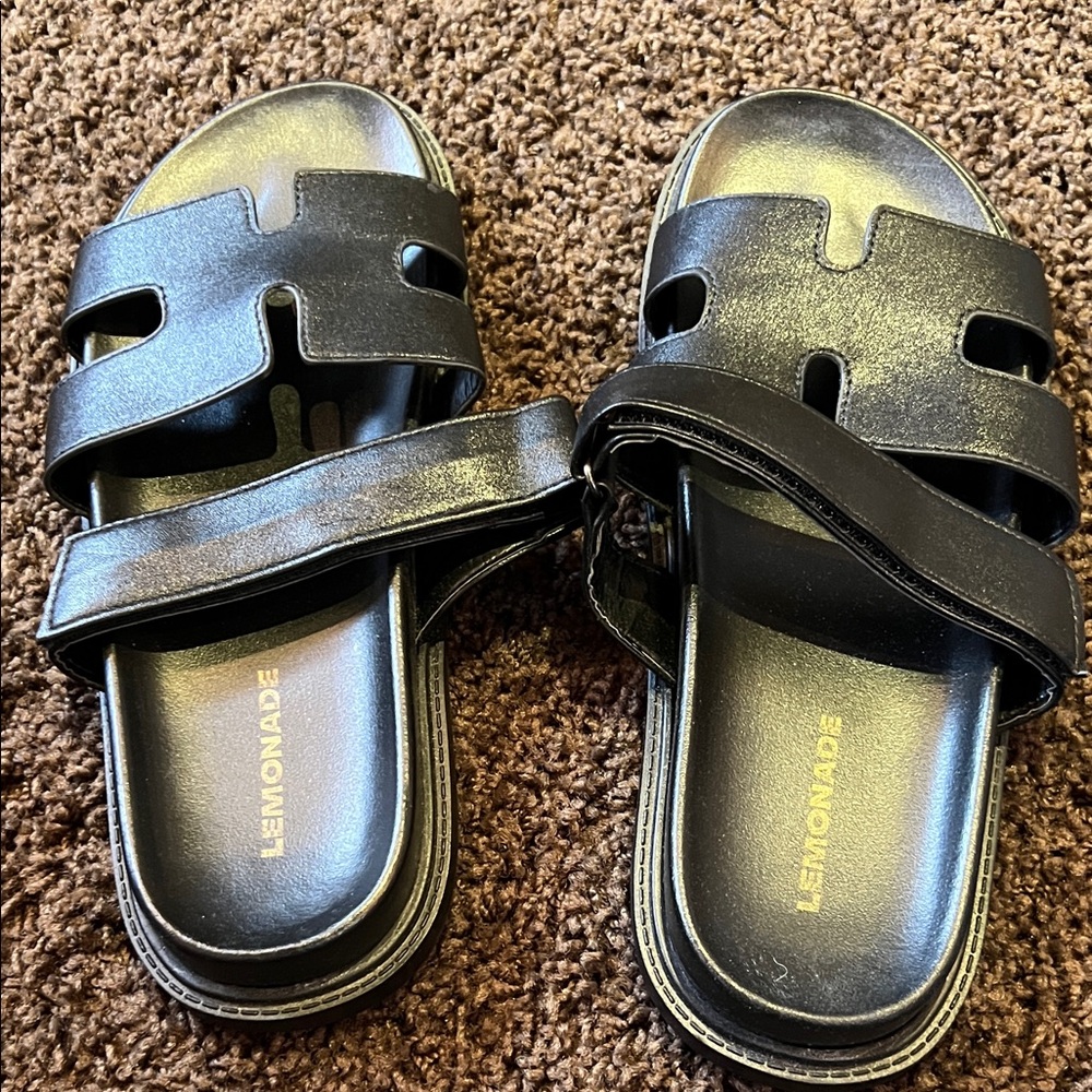 Lemonade Black Sandals